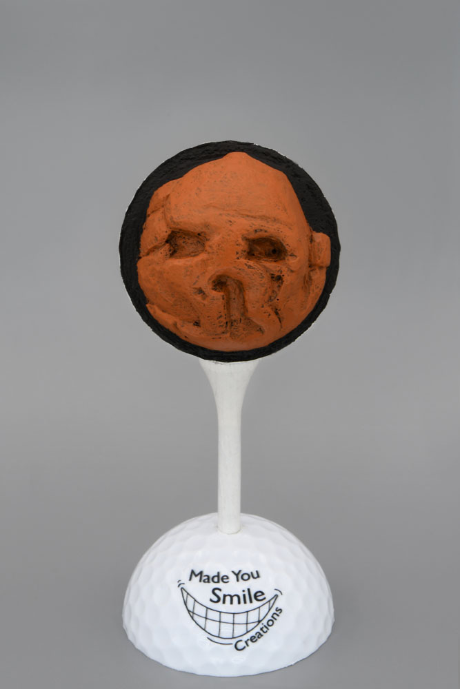 Skull Rock Carved Golf Ball